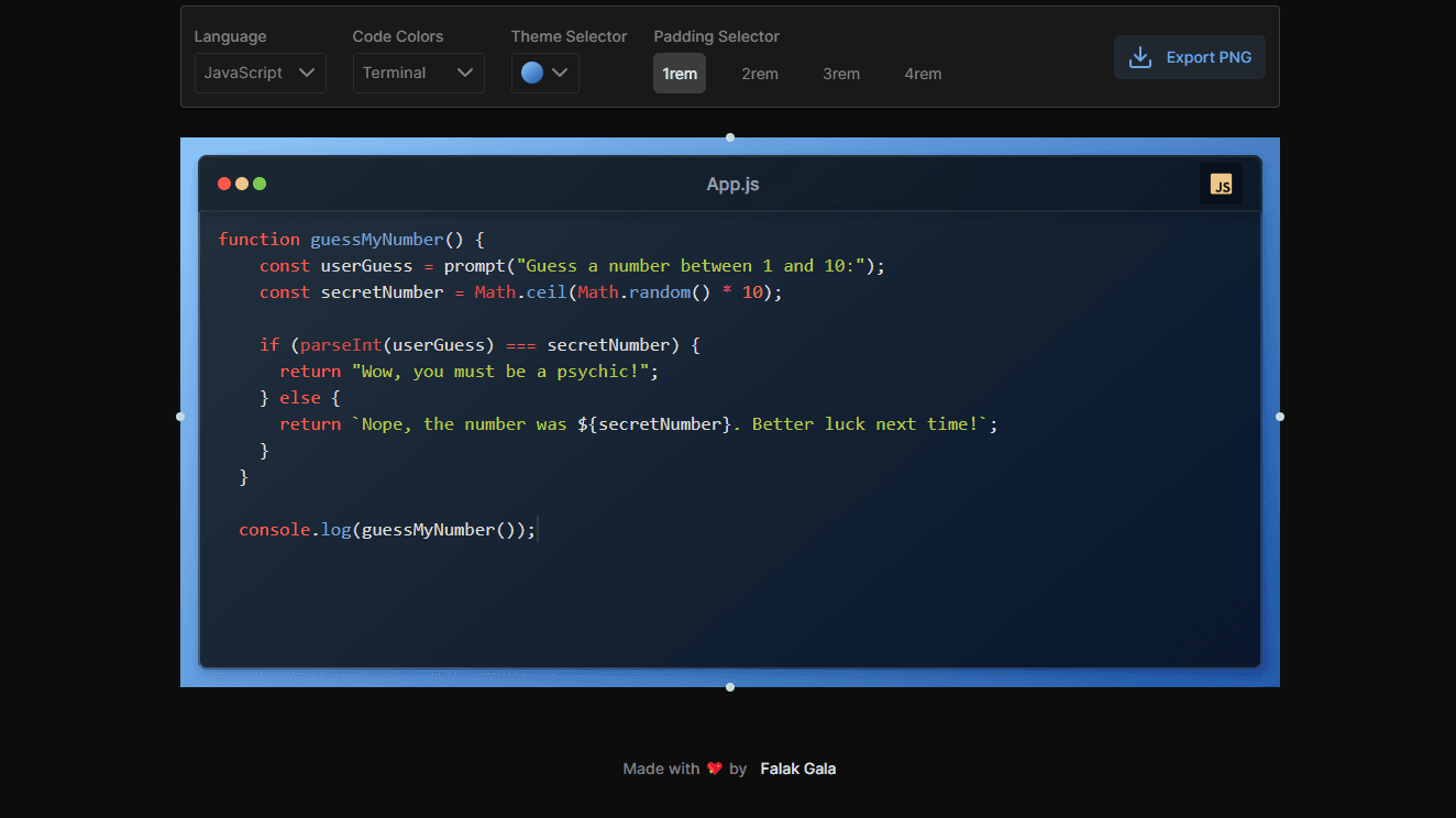 CodeToImage