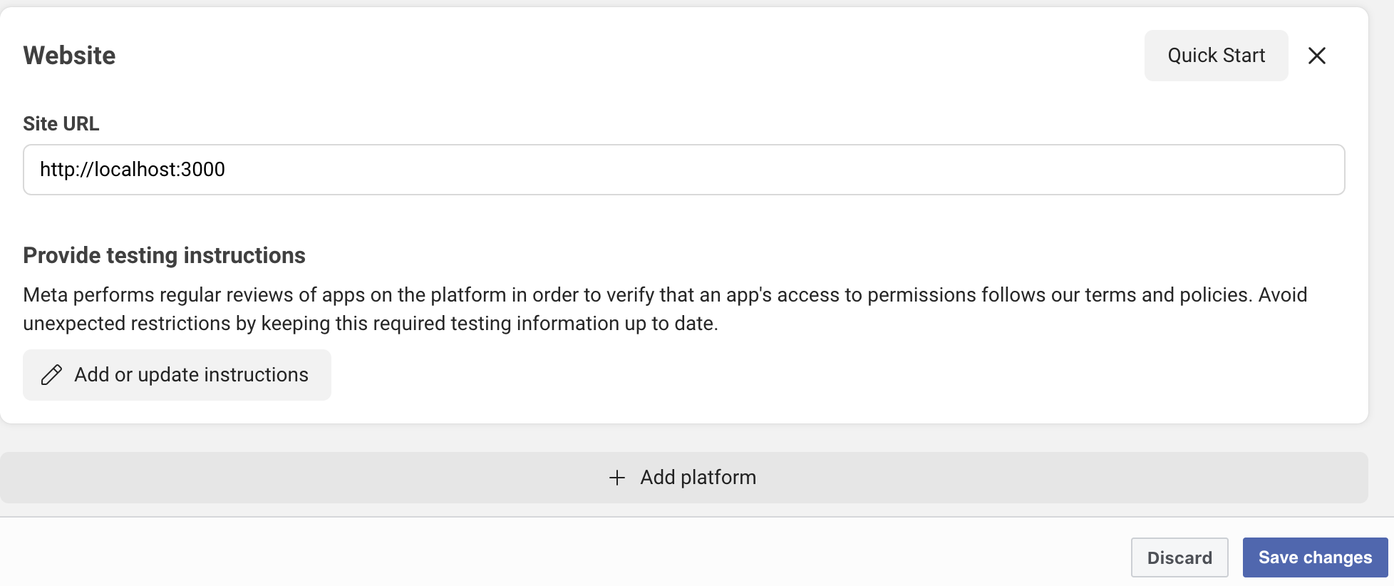 Add Platform